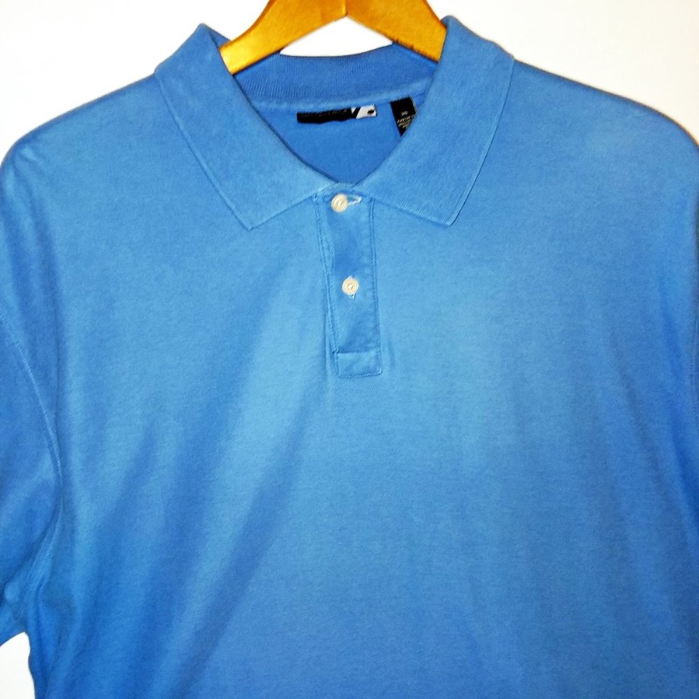 Saks Fifth Avenue Blue Pima Cotton Polo XXL